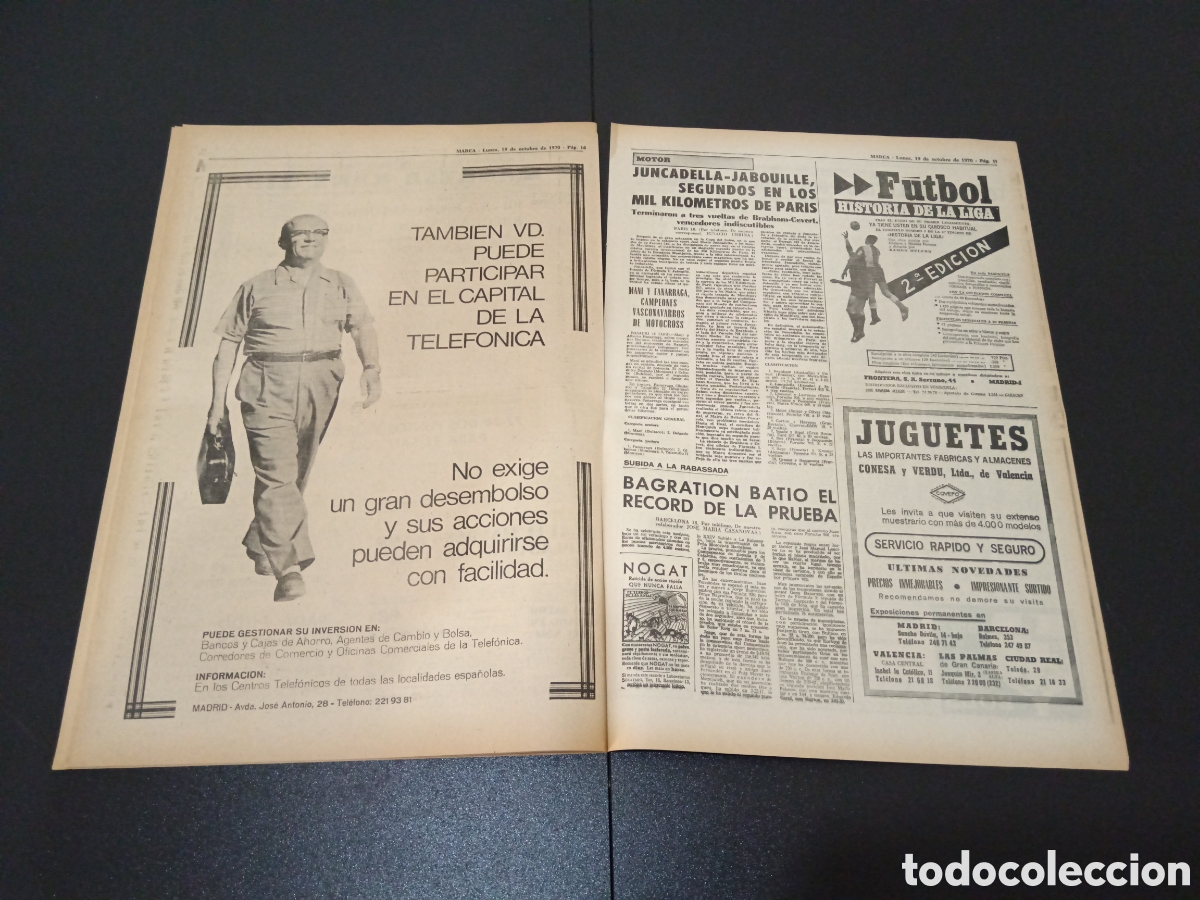 Coleccionismo deportivo: MARCA 19/10/1970 - Foto 9