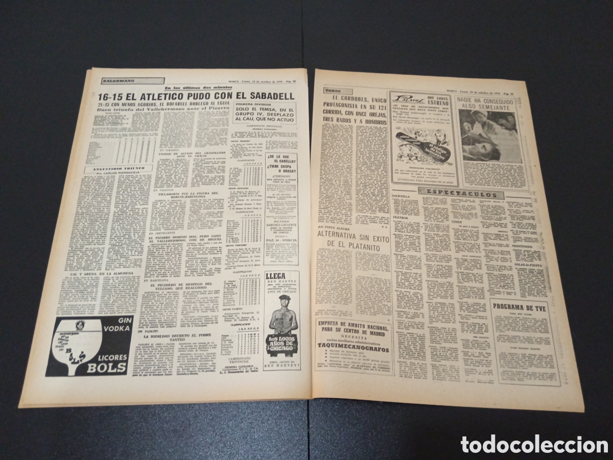 Coleccionismo deportivo: MARCA 19/10/1970 - Foto 10