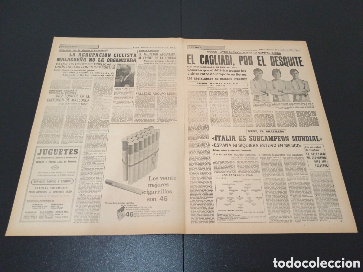 Coleccionismo deportivo: MARCA 21/10/1970 - Foto 2