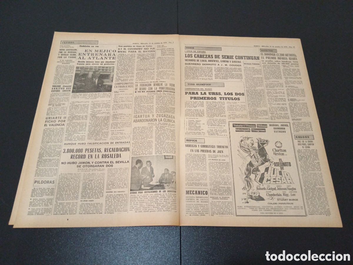 Coleccionismo deportivo: MARCA 21/10/1970 - Foto 3