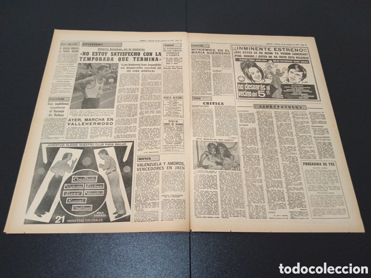 Coleccionismo deportivo: MARCA 23/10/1970 - Foto 4