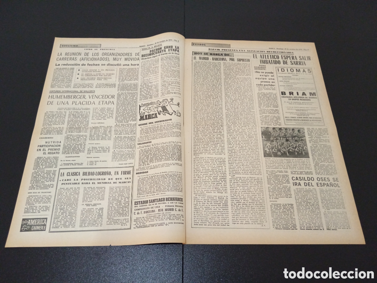 Coleccionismo deportivo: MARCA 25/10/1970 - Foto 2