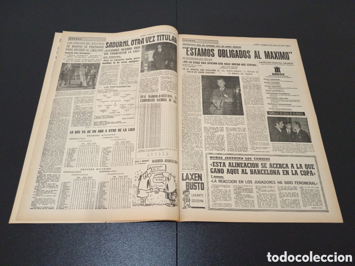Coleccionismo deportivo: MARCA 25/10/1970 - Foto 3