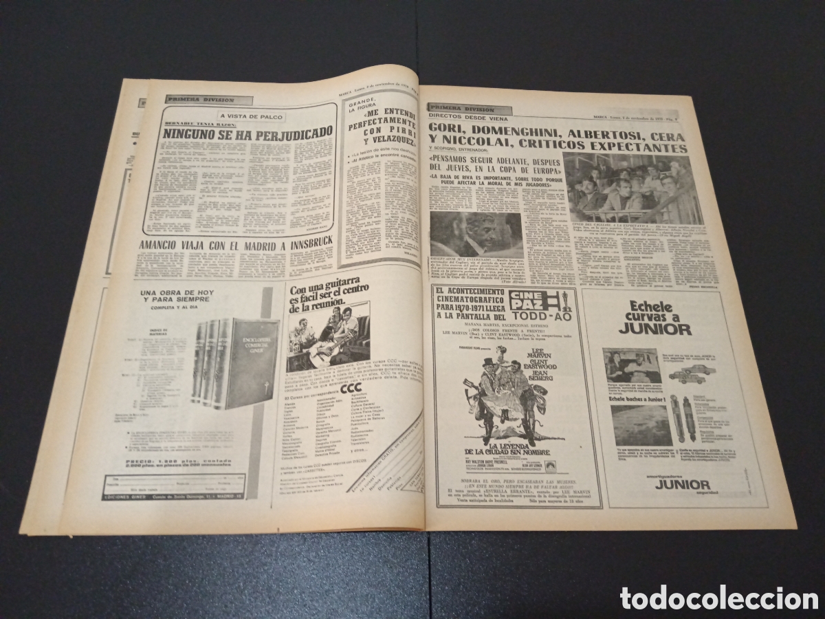 Coleccionismo deportivo: MARCA 02/11/1970 - Foto 5