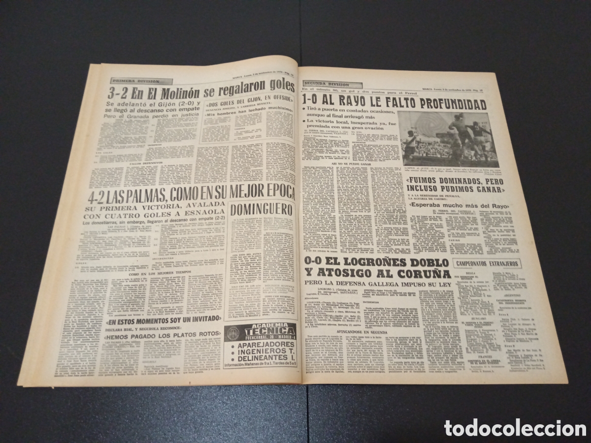 Coleccionismo deportivo: MARCA 02/11/1970 - Foto 7