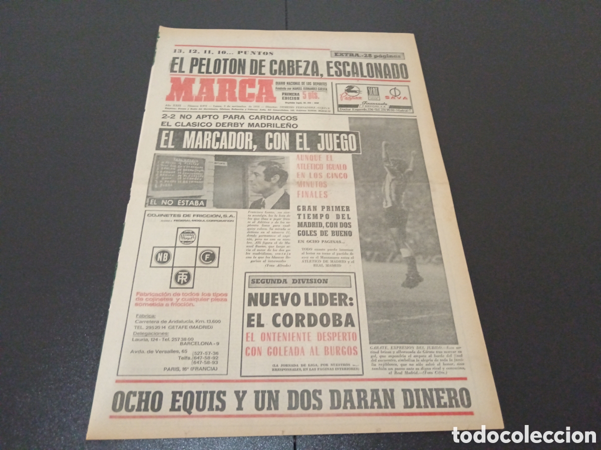 Coleccionismo deportivo: MARCA 02/11/1970 - Foto 1