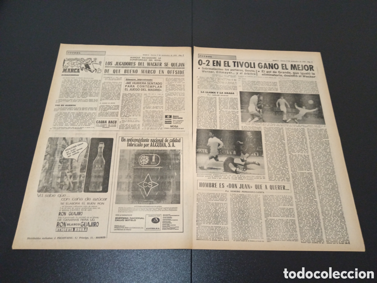 Coleccionismo deportivo: MARCA 05/11/1970 - Foto 2