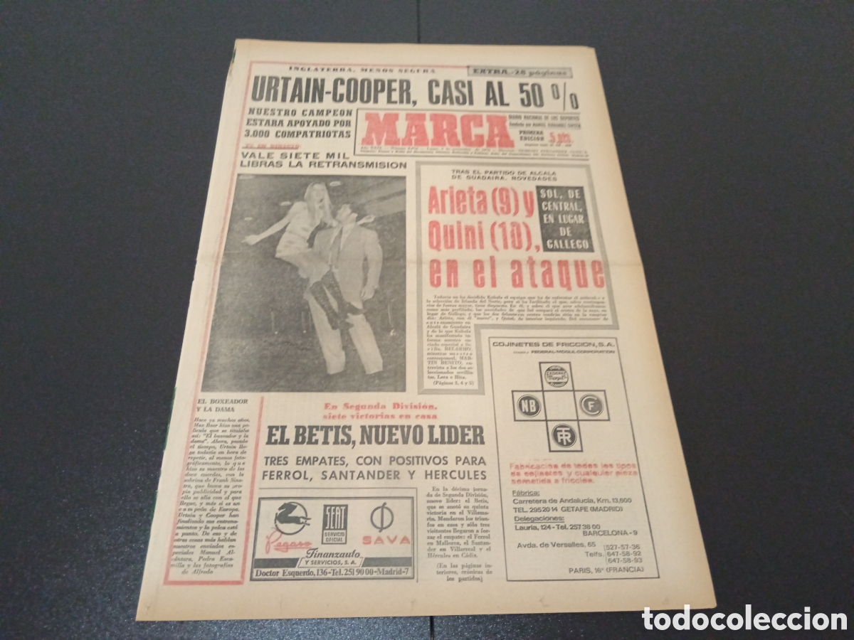 Coleccionismo deportivo: MARCA 09/11/1970 - Foto 1