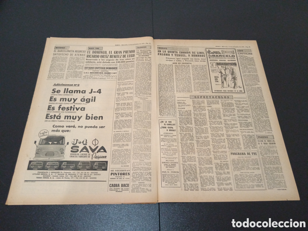 Coleccionismo deportivo: MARCA 11/11/1970 - Foto 5