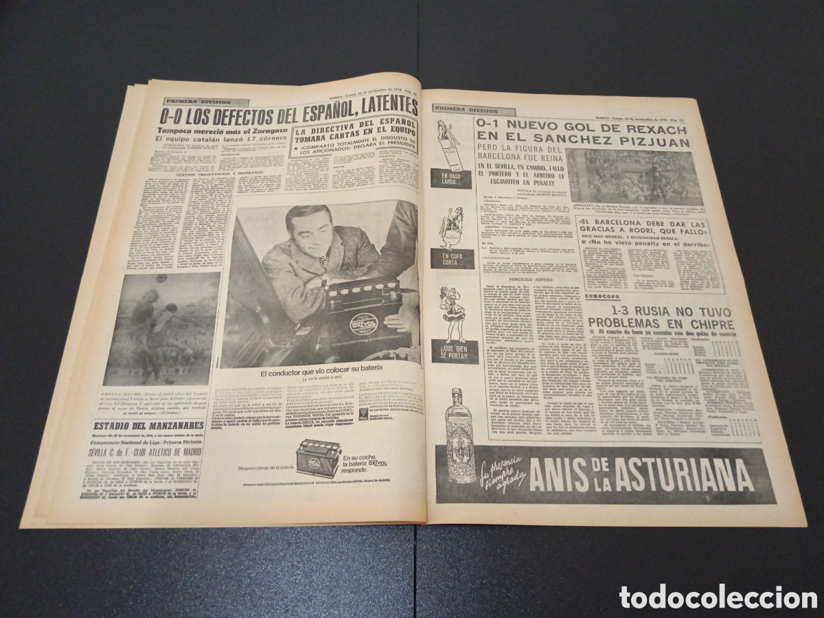 Coleccionismo deportivo: MARCA 16/11/1970 - Foto 6