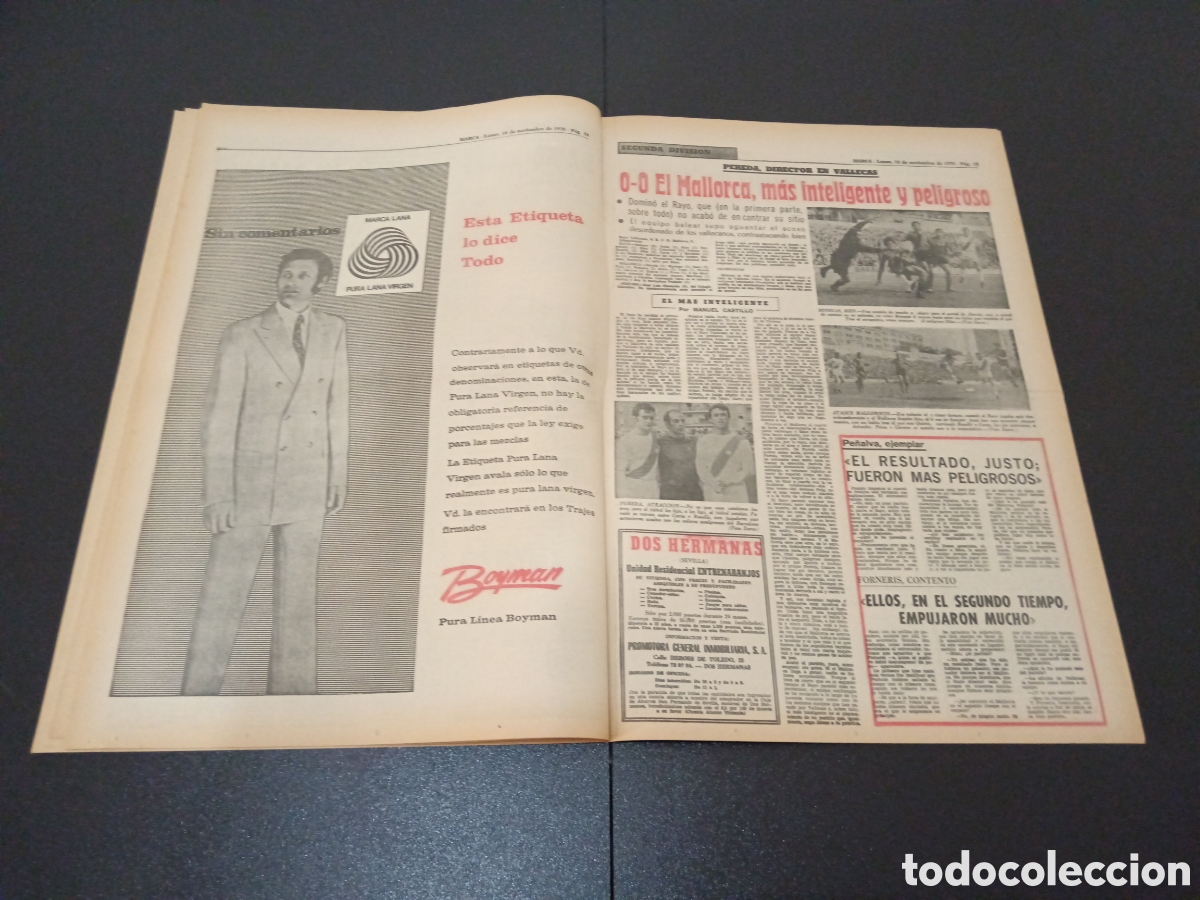 Coleccionismo deportivo: MARCA 16/11/1970 - Foto 8