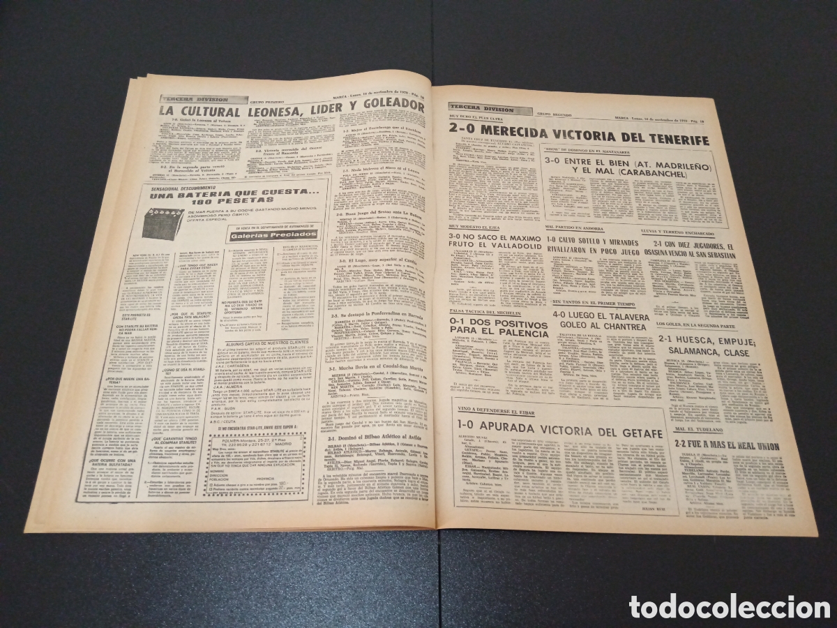Coleccionismo deportivo: MARCA 16/11/1970 - Foto 10