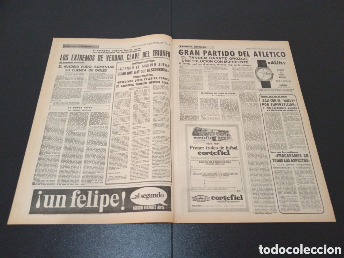 Coleccionismo deportivo: MARCA 23/11/1970 - Foto 3