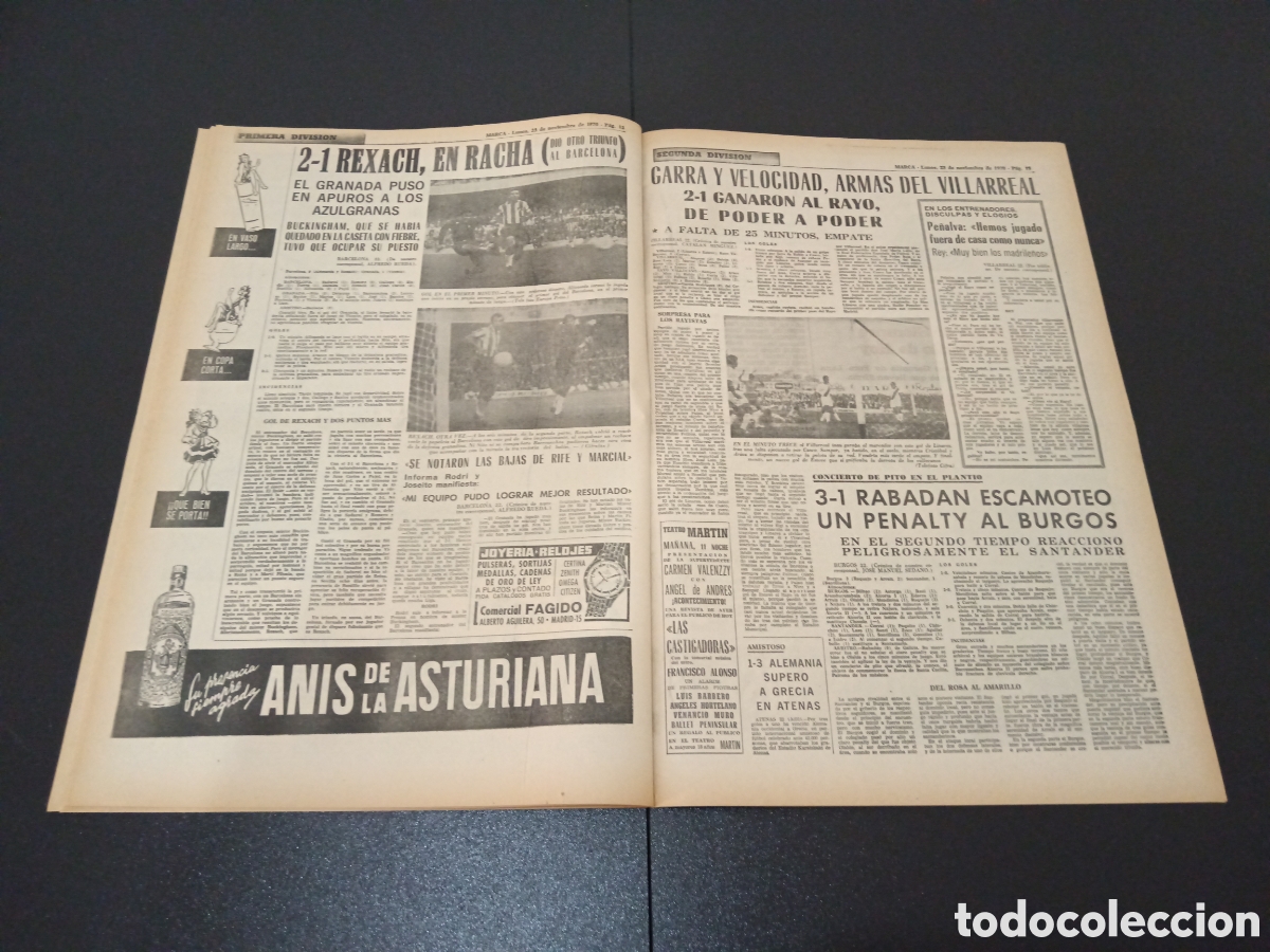 Coleccionismo deportivo: MARCA 23/11/1970 - Foto 7