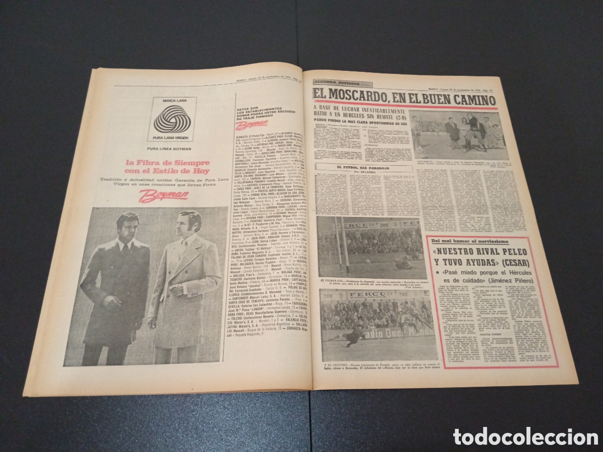 Coleccionismo deportivo: MARCA 23/11/1970 - Foto 8