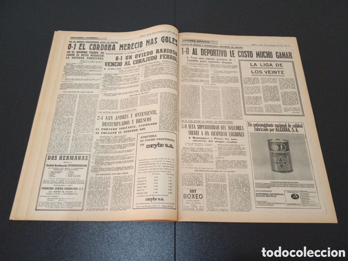 Coleccionismo deportivo: MARCA 23/11/1970 - Foto 9