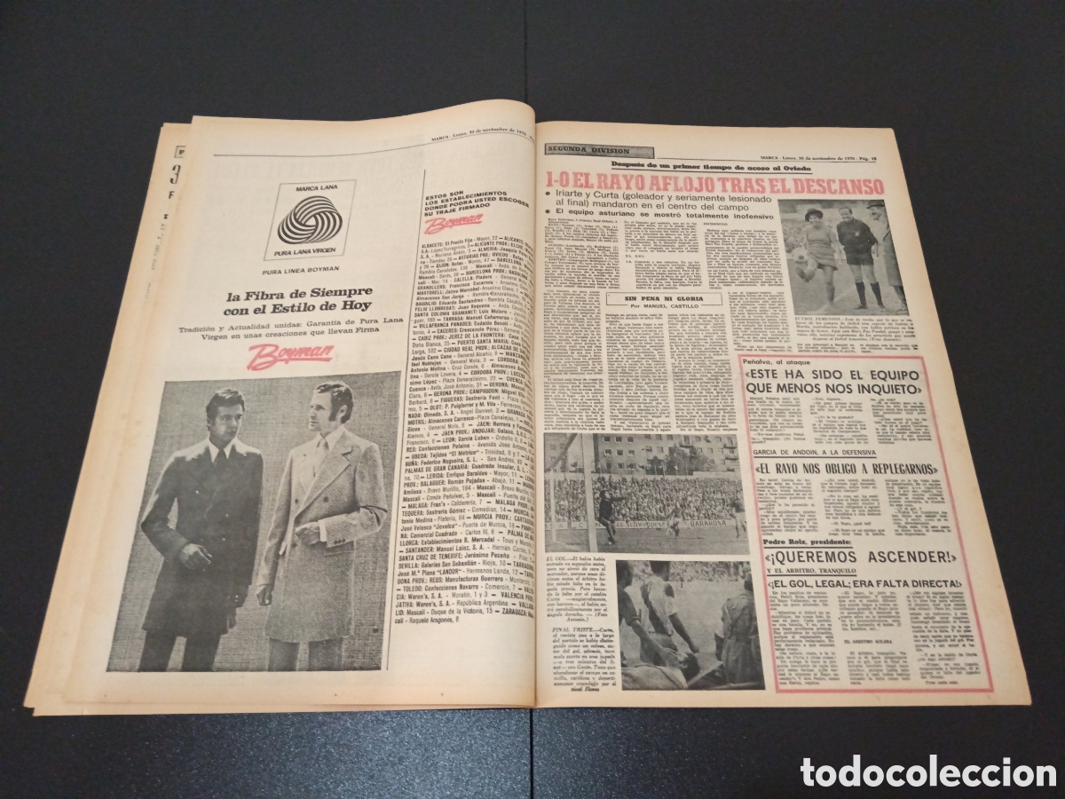 Coleccionismo deportivo: MARCA 30/11/1970 - Foto 8