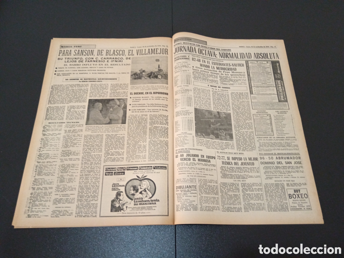 Coleccionismo deportivo: MARCA 30/11/1970 - Foto 12