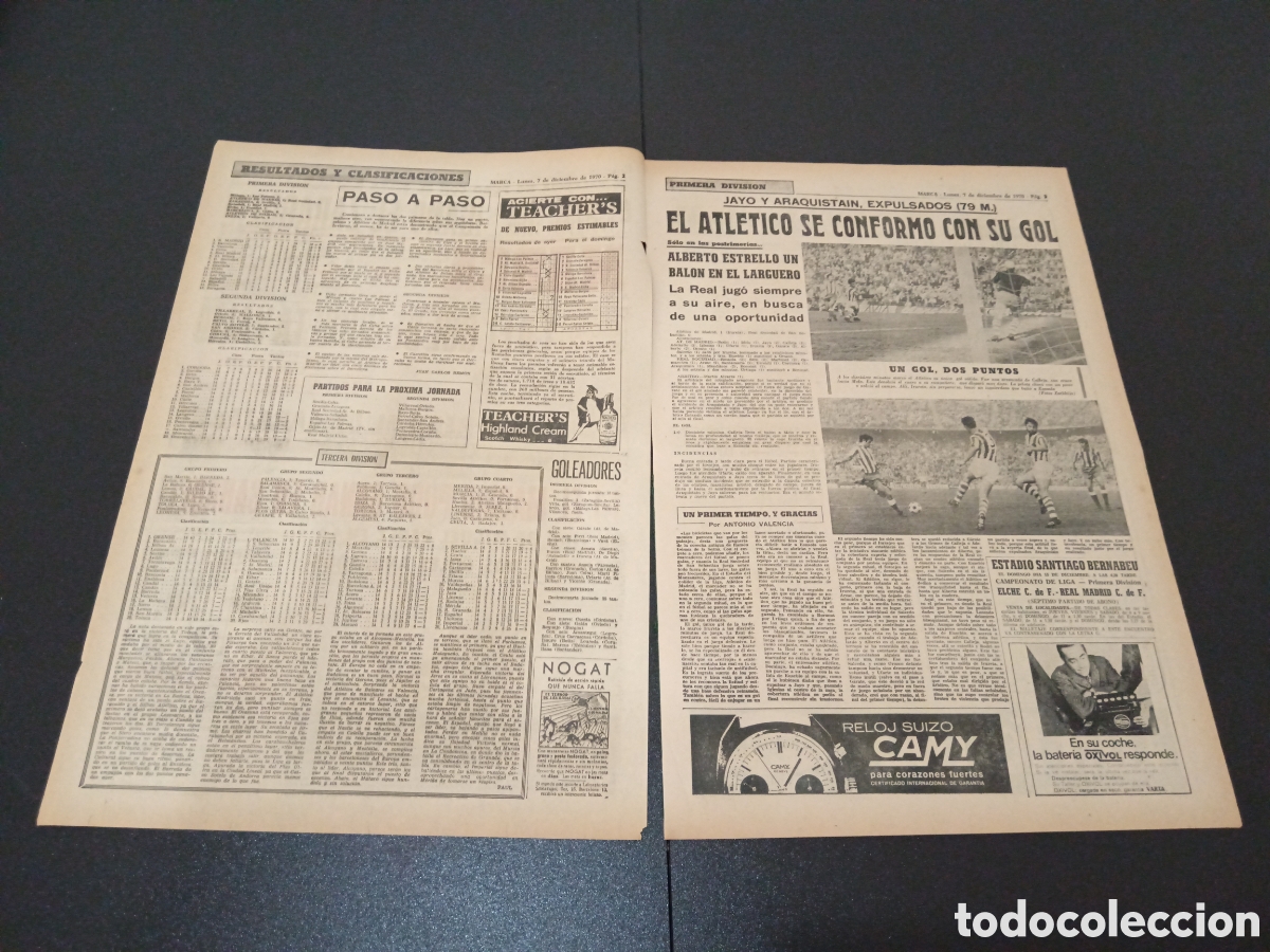 Coleccionismo deportivo: MARCA 07/12/1970 - Foto 2
