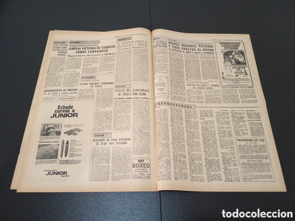 Coleccionismo deportivo: MARCA 07/12/1970 - Foto 13