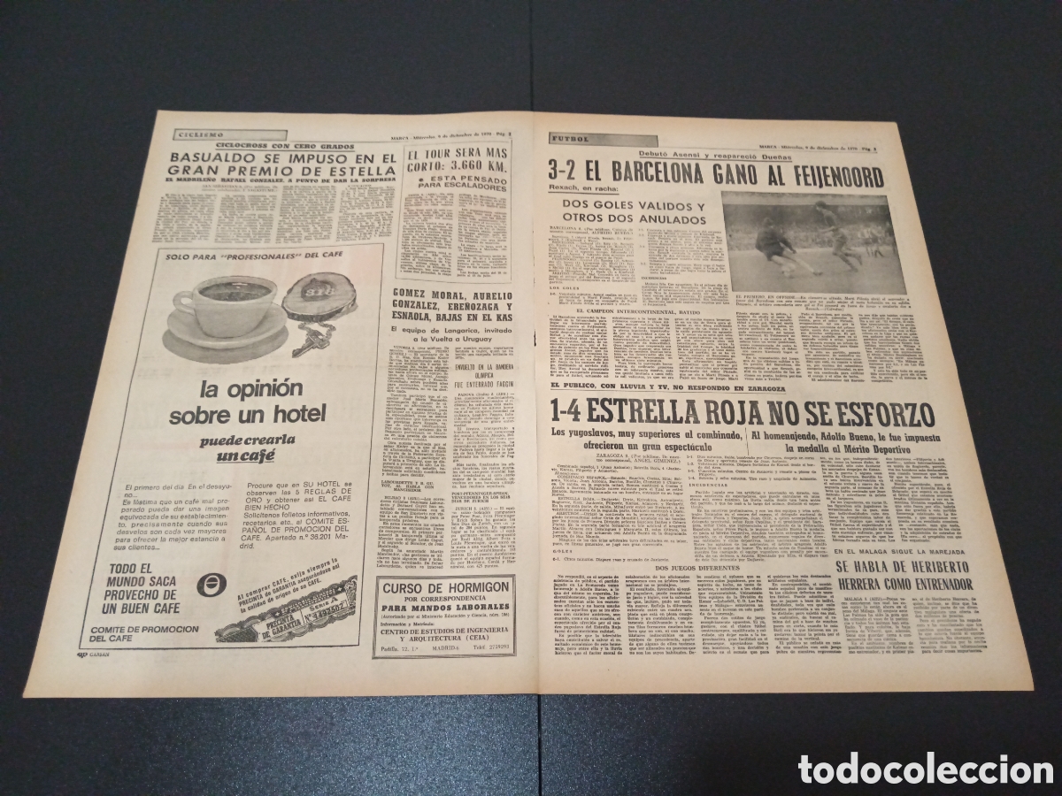 Coleccionismo deportivo: MARCA 09/12/1970 - Foto 2