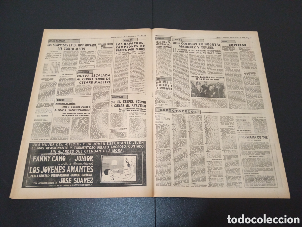 Coleccionismo deportivo: MARCA 09/12/1970 - Foto 5