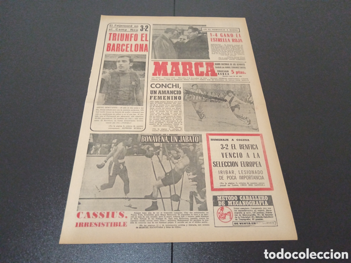 Coleccionismo deportivo: MARCA 09/12/1970 - Foto 1