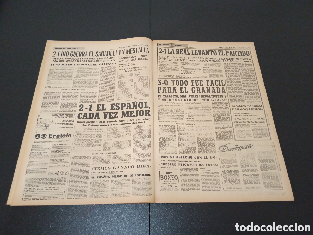 Coleccionismo deportivo: MARCA 14/12/1970 - Foto 6