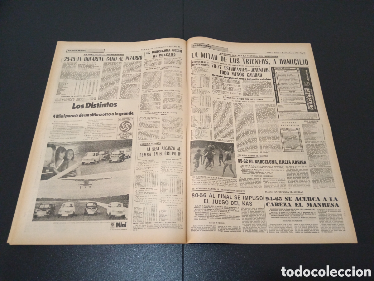 Coleccionismo deportivo: MARCA 14/12/1970 - Foto 12