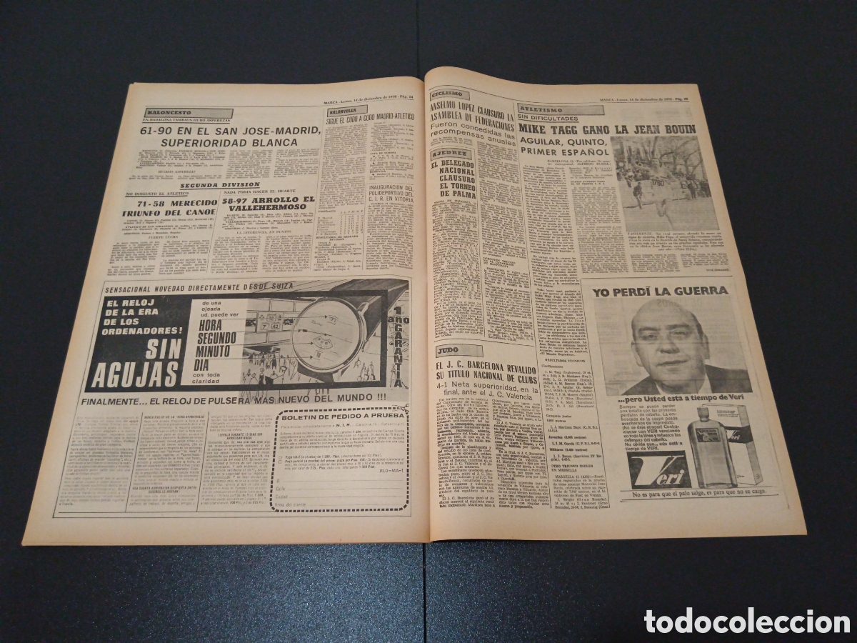 Coleccionismo deportivo: MARCA 14/12/1970 - Foto 13