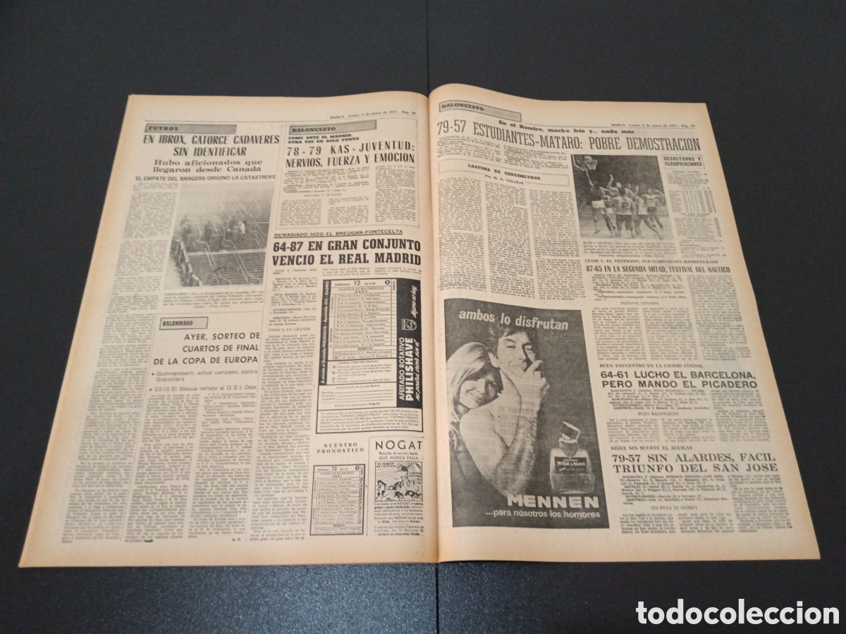 Coleccionismo deportivo: MARCA 04/01/1971 - Foto 11