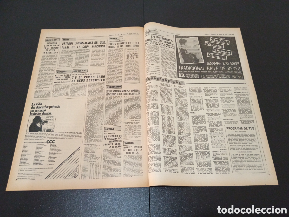 Coleccionismo deportivo: MARCA 04/01/1971 - Foto 12
