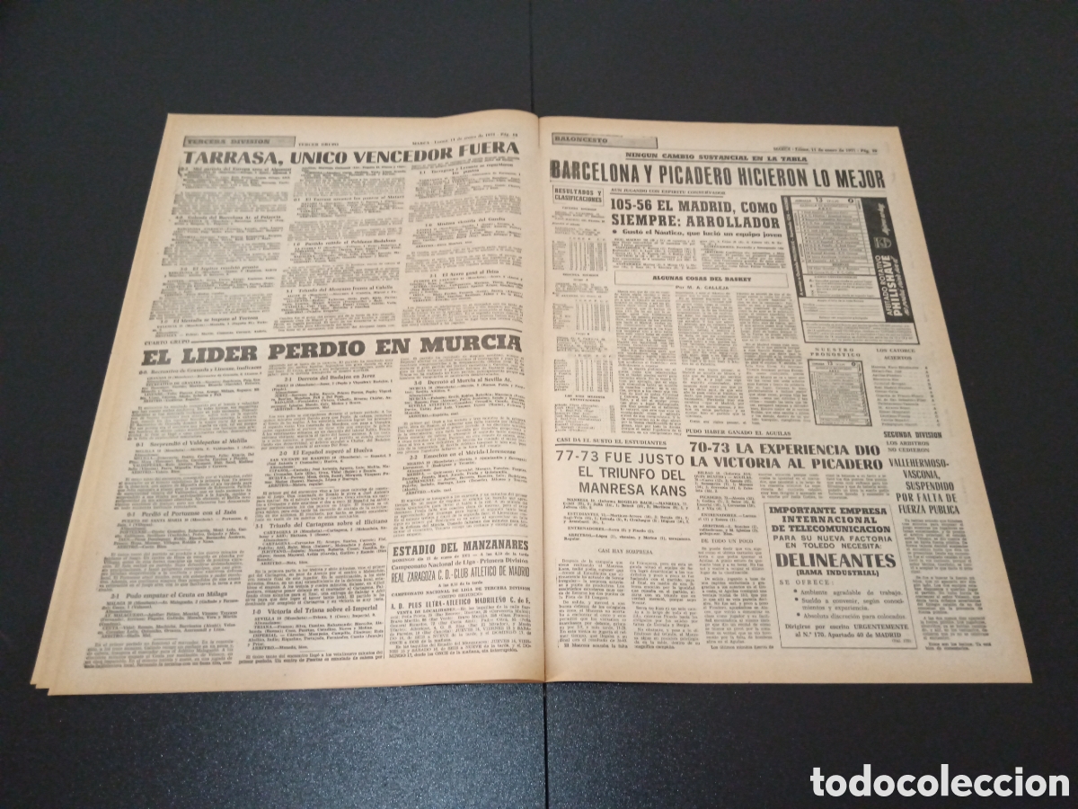 Coleccionismo deportivo: MARCA 11/01/1971 - Foto 10
