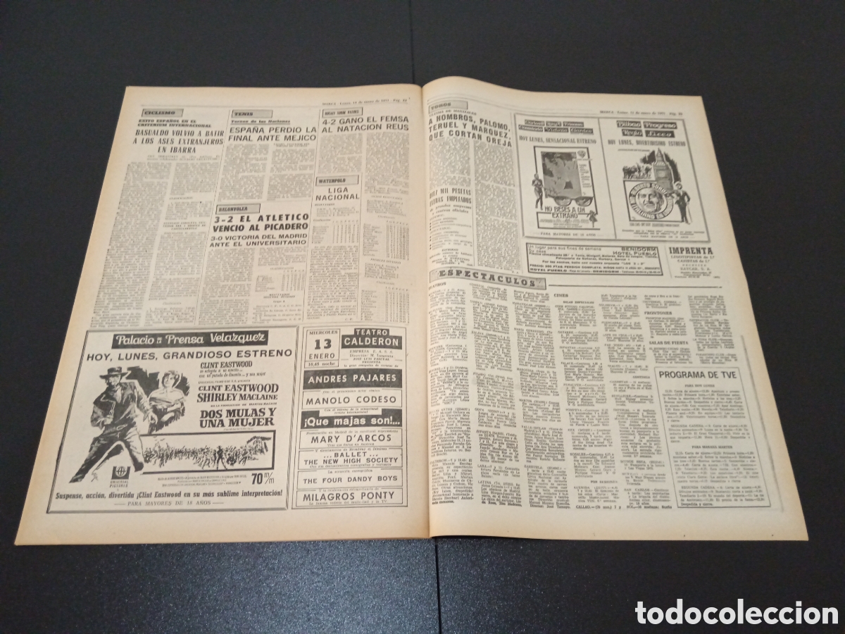 Coleccionismo deportivo: MARCA 11/01/1971 - Foto 12
