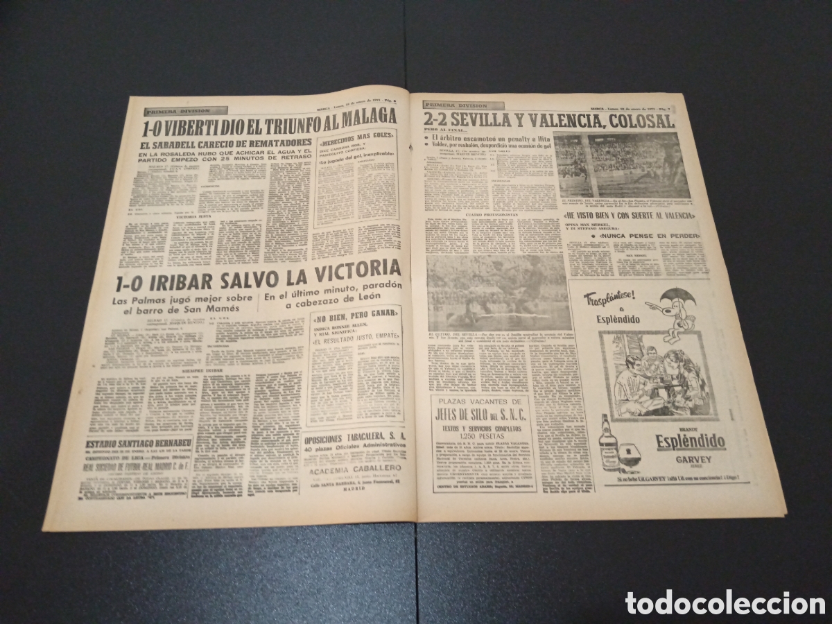 Coleccionismo deportivo: MARCA 18/01/1971 - Foto 4