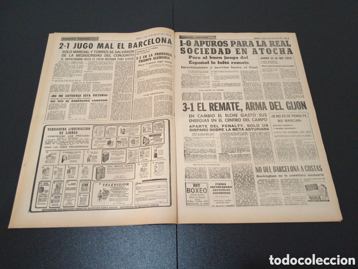 Coleccionismo deportivo: MARCA 18/01/1971 - Foto 5