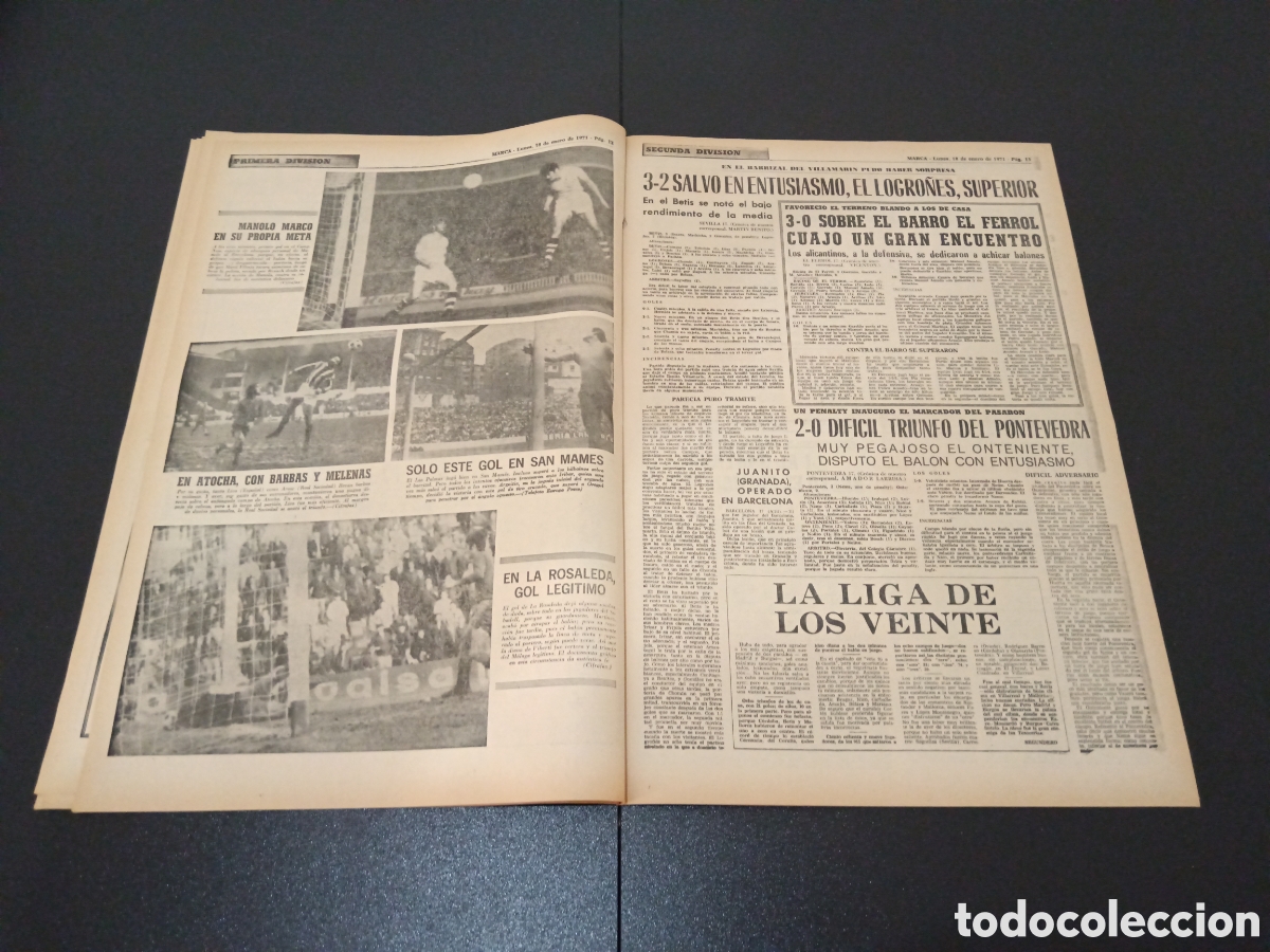 Coleccionismo deportivo: MARCA 18/01/1971 - Foto 7