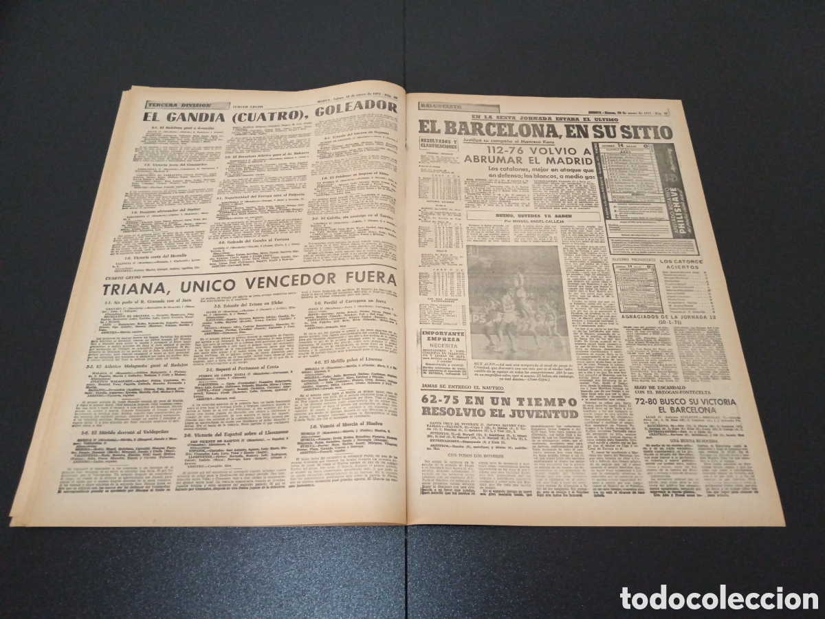 Coleccionismo deportivo: MARCA 18/01/1971 - Foto 11