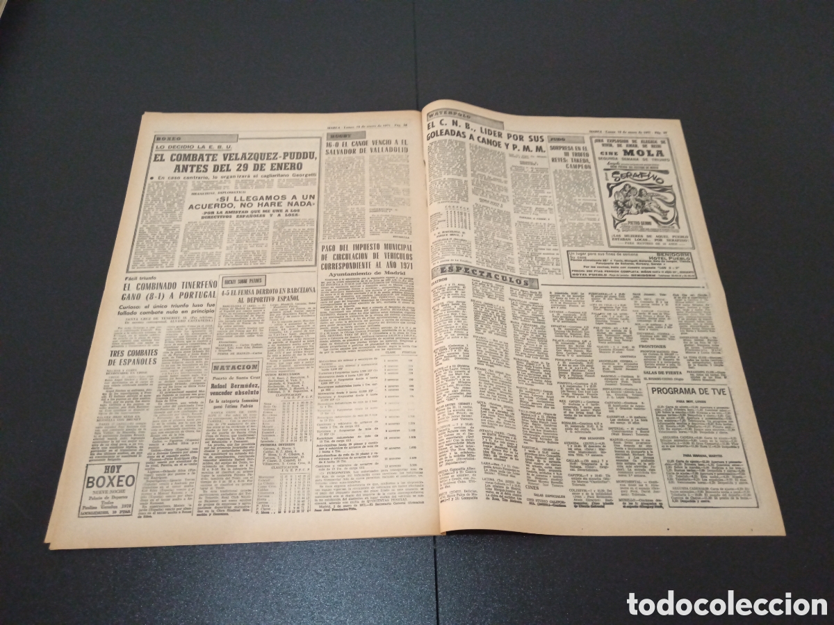 Coleccionismo deportivo: MARCA 18/01/1971 - Foto 14