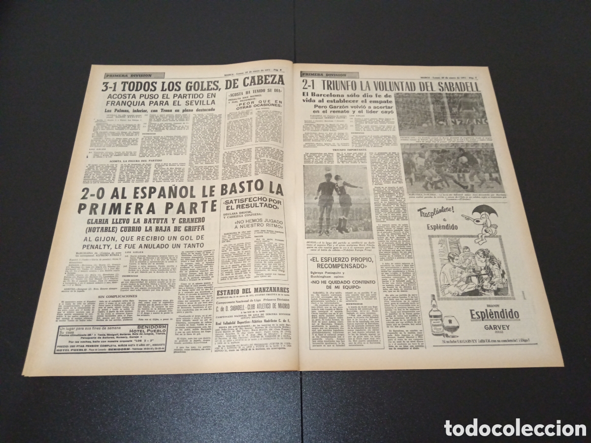 Coleccionismo deportivo: MARCA 25/01/1971 - Foto 4