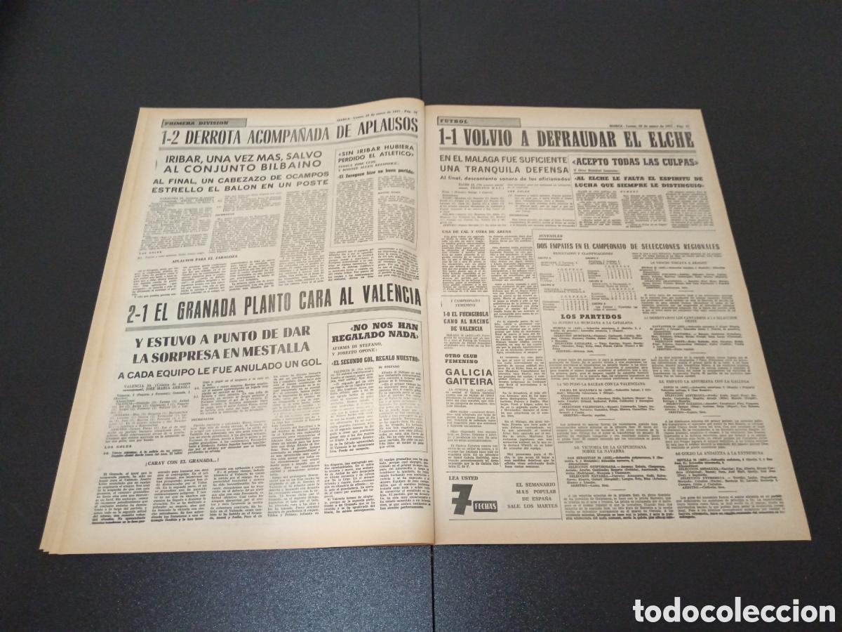 Coleccionismo deportivo: MARCA 25/01/1971 - Foto 6