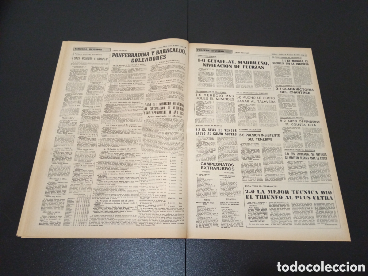 Coleccionismo deportivo: MARCA 25/01/1971 - Foto 10
