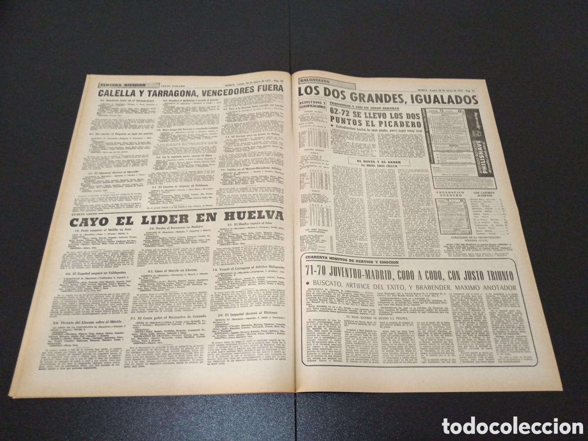 Coleccionismo deportivo: MARCA 25/01/1971 - Foto 11