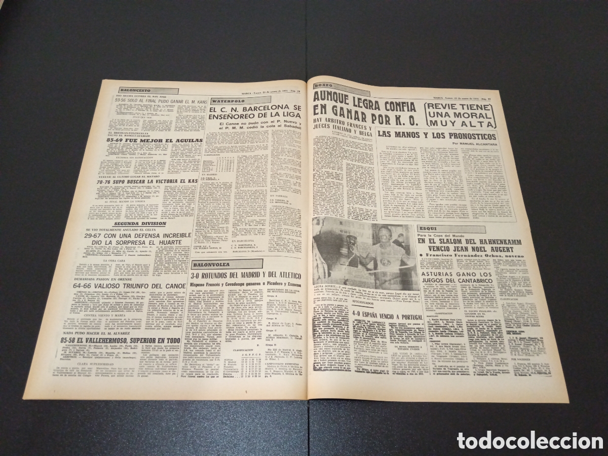 Coleccionismo deportivo: MARCA 25/01/1971 - Foto 12