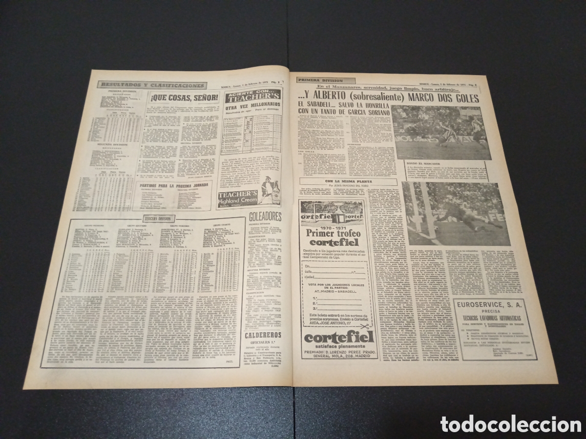 Coleccionismo deportivo: MARCA 01/02/1971 - Foto 2