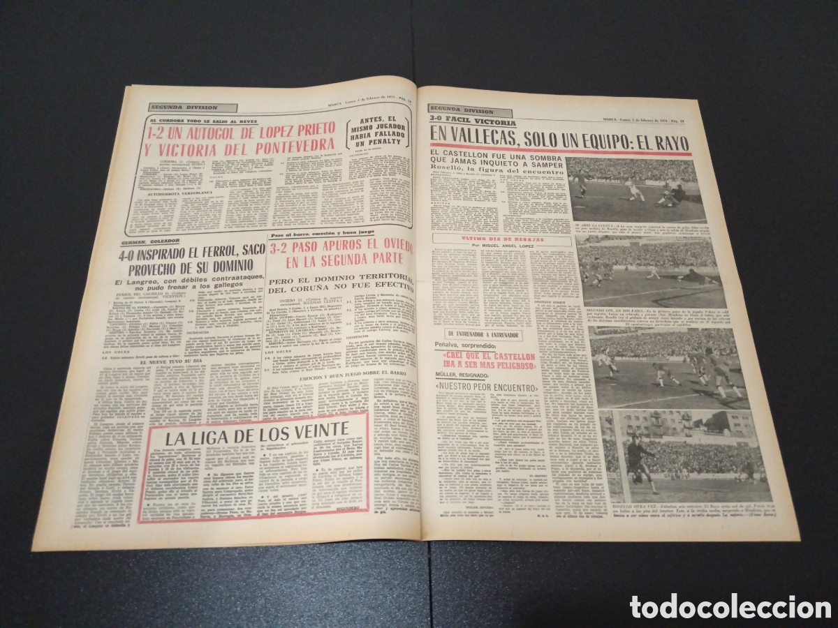 Coleccionismo deportivo: MARCA 01/02/1971 - Foto 8