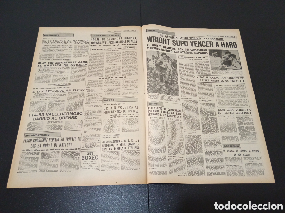 Coleccionismo deportivo: MARCA 01/02/1971 - Foto 11