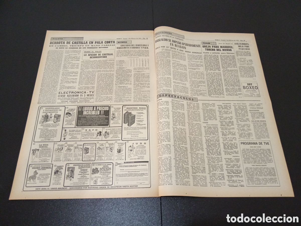 Coleccionismo deportivo: MARCA 01/02/1971 - Foto 12