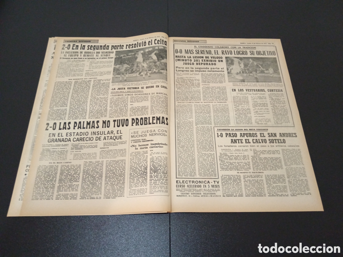 Coleccionismo deportivo: MARCA 08/02/1971 - Foto 7
