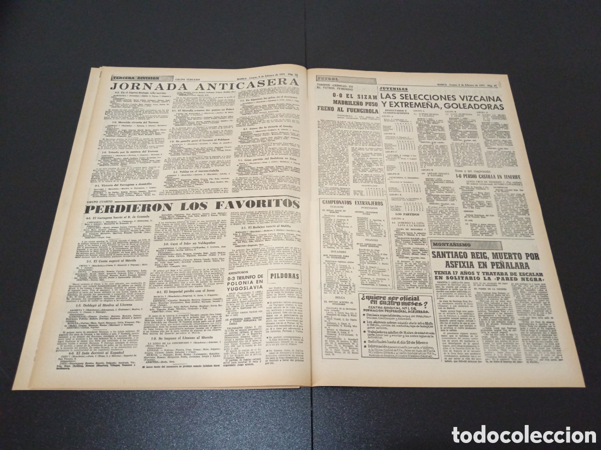 Coleccionismo deportivo: MARCA 08/02/1971 - Foto 11